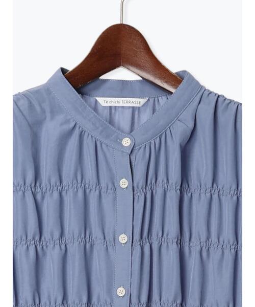 Te chichi TERRASSE（テチチテラス）の「シャーリングワンピース（ワンピース・レディース・イエロー/ブルー/チャコールグレー・F）」の14枚目の写真