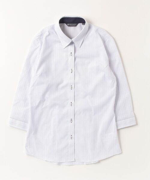 TOKYO SHIRTS（トウキョウシャツ）の「形態安定ノーアイロン レギュラー 7分袖ビジネスワイシャツ（ビジネスシャツ・レディース・パープル・LL/M/L/XL/S）」の6枚目の写真