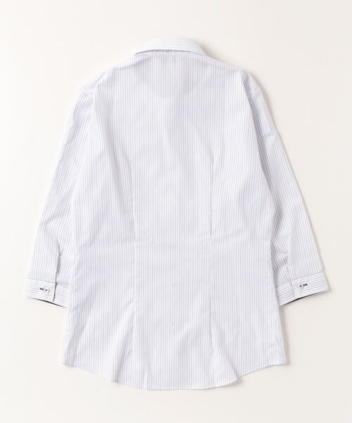 TOKYO SHIRTS（トウキョウシャツ）の「形態安定ノーアイロン レギュラー 7分袖ビジネスワイシャツ（ビジネスシャツ・レディース・パープル・LL/M/L/XL/S）」の7枚目の写真