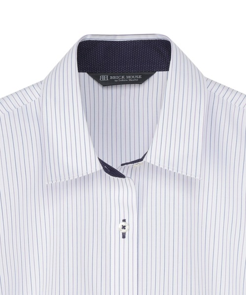 TOKYO SHIRTS（トウキョウシャツ）の「形態安定ノーアイロン レギュラー 7分袖ビジネスワイシャツ（ビジネスシャツ・レディース・パープル・LL/M/L/XL/S）」の3枚目の写真