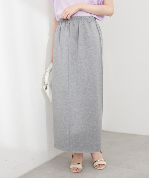 natural couture(ナチュラルクチュール)の「osono×akoカットポンチピンタックタイトスカート(スカート・レディース・ピンク/ブラック/グレー/ブルー/ブラウン・FREE/LARGE)」の3枚目の写真