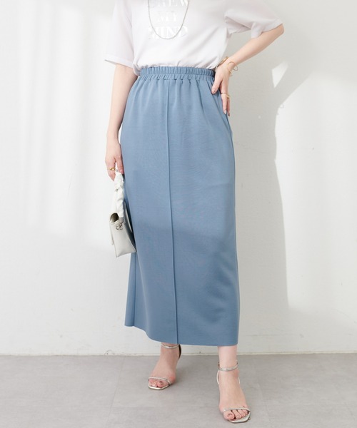 natural couture(ナチュラルクチュール)の「osono×akoカットポンチピンタックタイトスカート(スカート・レディース・ピンク/ブラック/グレー/ブルー/ブラウン・FREE/LARGE)」の17枚目の写真