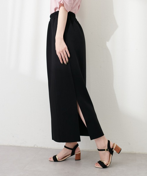 natural couture(ナチュラルクチュール)の「osono×akoカットポンチピンタックタイトスカート(スカート・レディース・ピンク/ブラック/グレー/ブルー/ブラウン・FREE/LARGE)」の9枚目の写真