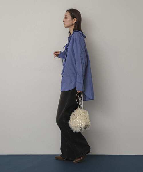 SENSE OF PLACE by URBAN RESEARCH（センスオブプレイスバイアーバンリサーチ）の「スパンコールバッグ（ハンドバッグ・レディース・アイボリー/グレー・ONE）」の21枚目の写真