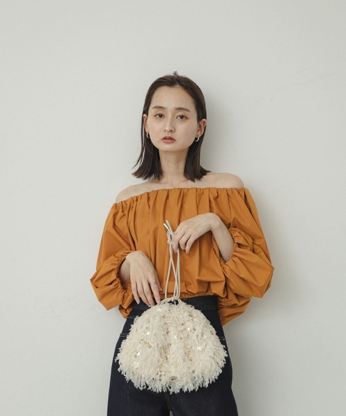 SENSE OF PLACE by URBAN RESEARCH（センスオブプレイスバイアーバンリサーチ）の「スパンコールバッグ（ハンドバッグ・レディース・アイボリー/グレー・ONE）」の19枚目の写真