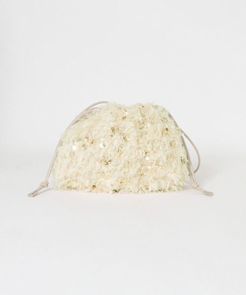 SENSE OF PLACE by URBAN RESEARCH（センスオブプレイスバイアーバンリサーチ）の「スパンコールバッグ（ハンドバッグ・レディース・アイボリー/グレー・ONE）」の6枚目の写真