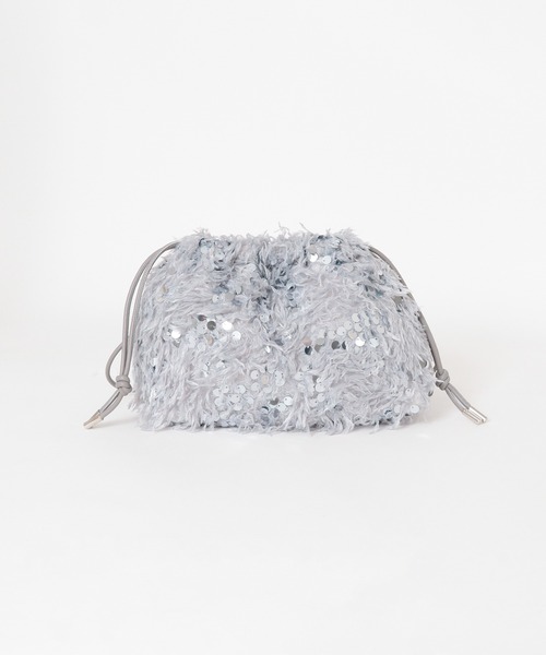 SENSE OF PLACE by URBAN RESEARCH（センスオブプレイスバイアーバンリサーチ）の「スパンコールバッグ（ハンドバッグ・レディース・アイボリー/グレー・ONE）」の5枚目の写真