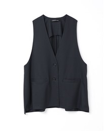 mizuiro ind ワイドVネックベスト　ダークグレー mizuiro ind ワイドVネックベスト｜ MARcourt ONLINE STORE