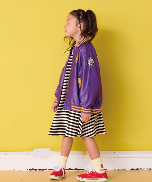 BIG FIELD（ビッグフィールド）の「ライトウェイトスタジャン（スタジャン・キッズ・ブラウン/オフホワイト/パープル・110/100/90/120/150/140/130）」の8枚目の写真