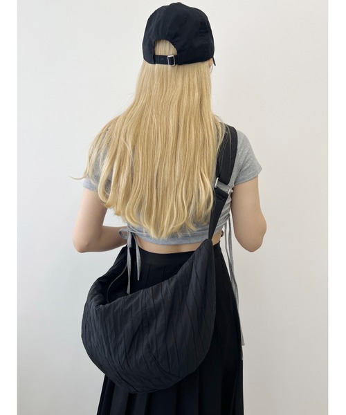 WC(ダブル シー)の「ダブルジップショルダー(ショルダーバッグ・レディース・ピンク/ブラック/アイボリー・FREE)」の2枚目の写真