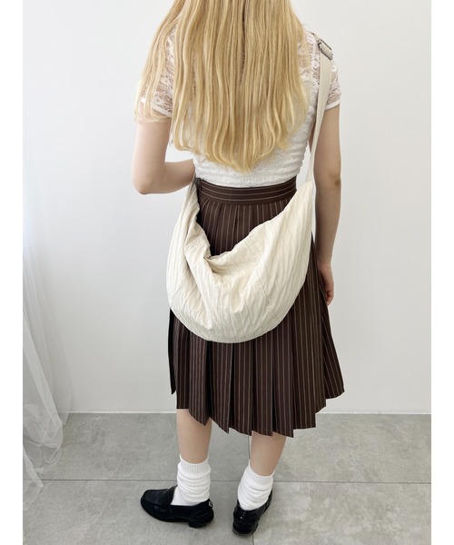 WC(ダブル シー)の「ダブルジップショルダー(ショルダーバッグ・レディース・ピンク/ブラック/アイボリー・FREE)」の5枚目の写真