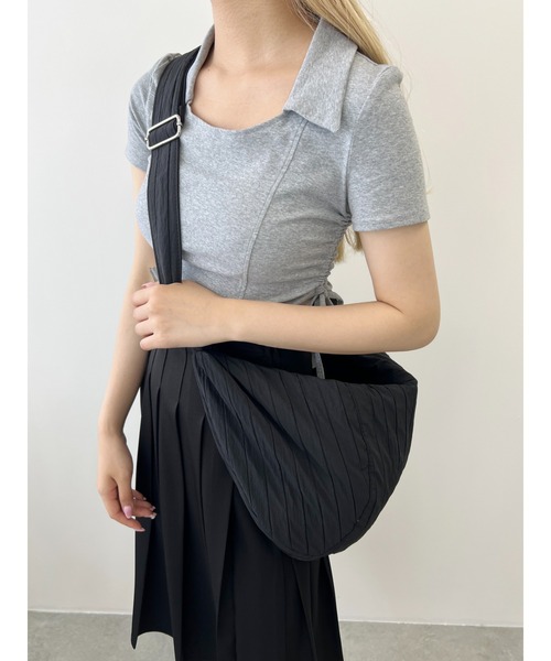 WC(ダブル シー)の「ダブルジップショルダー(ショルダーバッグ・レディース・ピンク/ブラック/アイボリー・FREE)」の10枚目の写真