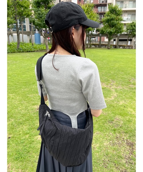 WC(ダブル シー)の「ダブルジップショルダー(ショルダーバッグ・レディース・ピンク/ブラック/アイボリー・FREE)」の15枚目の写真