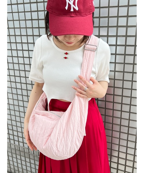 WC(ダブル シー)の「ダブルジップショルダー(ショルダーバッグ・レディース・ピンク/ブラック/アイボリー・FREE)」の19枚目の写真