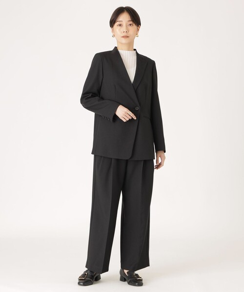 【セール】【イチオシ/セットアップ】セミダブルノーカラージャケット（テーラードジャケット）｜CAST:（キャスト コロン）