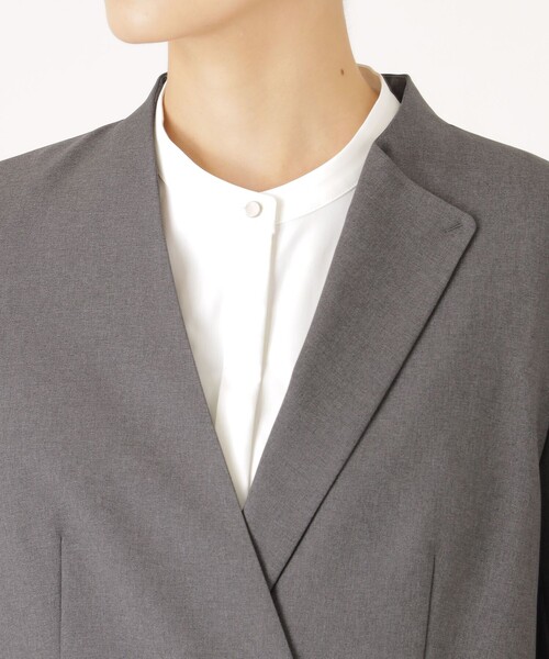 【セール】【イチオシ/セットアップ】セミダブルノーカラージャケット（テーラードジャケット）｜CAST:（キャスト コロン）