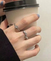 2点セット フリーサイズ デザインリング