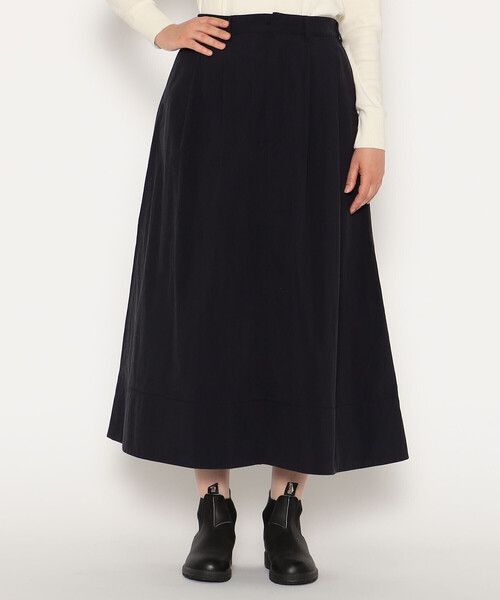 DANTON（ダントン）の「WOMEN'S C/N TWILL DOUBLE PLEATED SKIRT