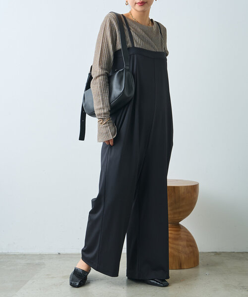 Jena espace merveilleux(ジェナ エスパスメルヴェイユ)の「シアーラメチェックニット(ニット/セーター・レディース・ベージュ/ブラウン・FREE)」の3枚目の写真