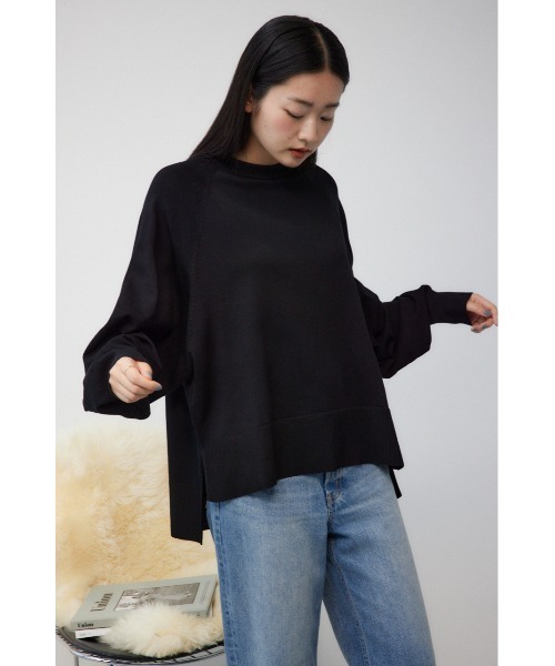 AZUL by moussy(アズールバイマウジー)の「フォルムニットプルオーバー(Tシャツ/カットソー・レディース・ブラック/ダークブルー/アイボリー/杢グレー/レッド・FREE)」の17枚目の写真