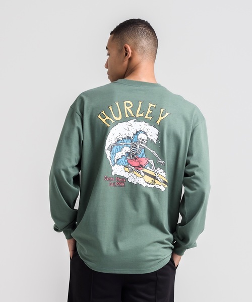 Hurley （ハーレー）の「【Hurley/ハーレー】ヘビーウェイトロングTシャツ　バックプリント　M HW RIDE LS TEE（Tシャツ/カットソー・メンズ・ブラック/ホワイト/セージグリーン/ブルー系その他・LARGE/X-LARGE/SMALL/MEDIUM）」の3枚目の写真