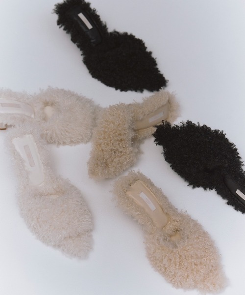 French poodle fur サンダル（サンダル）｜eimy istoire（エイミーイストワール）