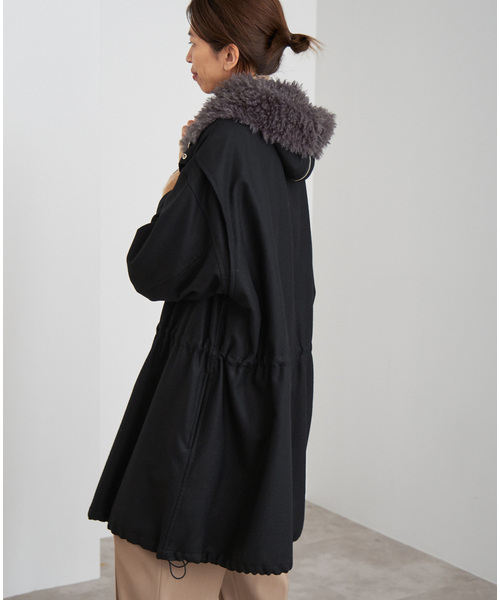 IENA（イエナ）の「ウーステッドフランネルモッズコート（モッズコート・レディース・ベージュ/ブラック・36/38）」の11枚目の写真