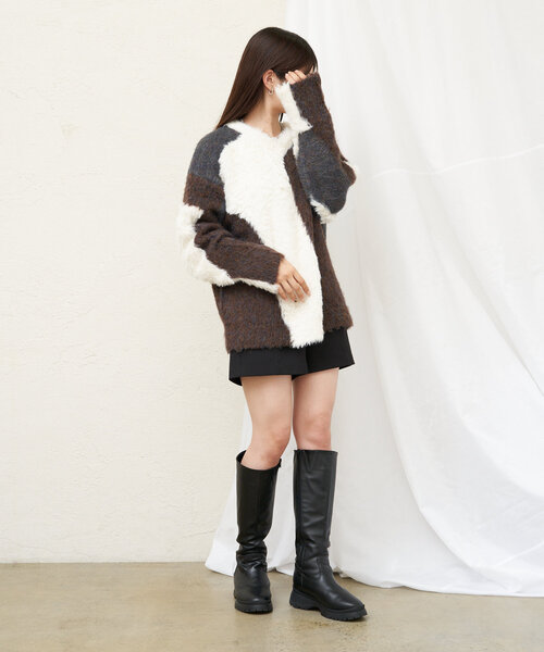 RAY CASSIN(レイカズン)の「ベルト付きハーフショートパンツ(その他パンツ・レディース・ブラック/グレー/ブラック系その他2/グレー系その他2・FREE)」の17枚目の写真