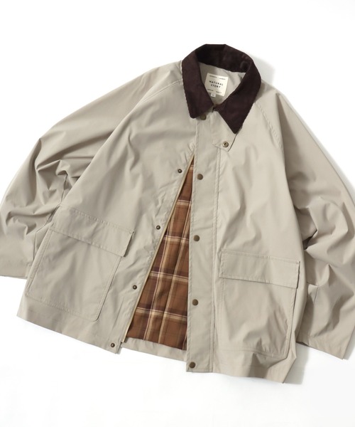 Lazar（ラザル）の「Hunting Jacket/オーバーサイズ 襟コーデュロイ ショート丈 ハンティングジャケット/ブルゾン/レディース メンズ（ブルゾン・メンズ・ブラック/カーキ/ブラック系その他/グリーン系その他/アイボリー・M/L/LL）」の2枚目の写真