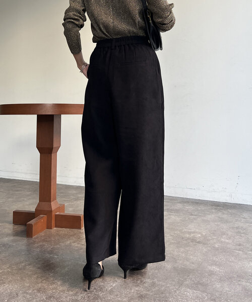 Chez toi（シェトワ）の「タックワイドパンツ（その他パンツ・レディース・アイボリー/ブラック/ベージュ・FREE）」の6枚目の写真