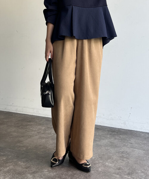 Chez toi（シェトワ）の「タックワイドパンツ（その他パンツ・レディース・アイボリー/ブラック/ベージュ・FREE）」の8枚目の写真