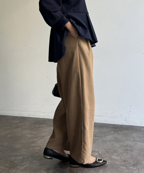 Chez toi（シェトワ）の「タックワイドパンツ（その他パンツ・レディース・アイボリー/ブラック/ベージュ・FREE）」の11枚目の写真