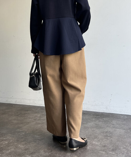 Chez toi（シェトワ）の「タックワイドパンツ（その他パンツ・レディース・アイボリー/ブラック/ベージュ・FREE）」の13枚目の写真