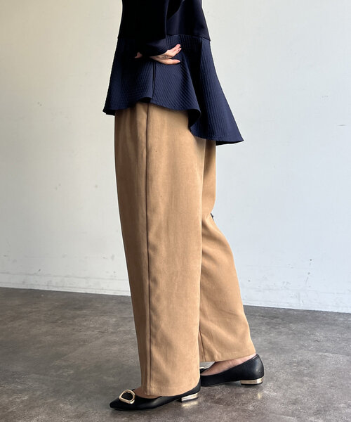 Chez toi（シェトワ）の「タックワイドパンツ（その他パンツ・レディース・アイボリー/ブラック/ベージュ・FREE）」の15枚目の写真