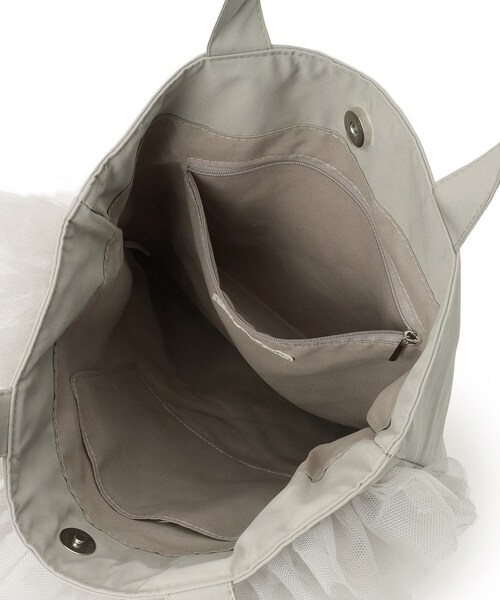 SHOO・LA・RUE（シューラルー）の「◆大人もときめく チュールトートバッグ（トートバッグ・レディース・グレー/ブラック/ダークグレー・00）」の13枚目の写真