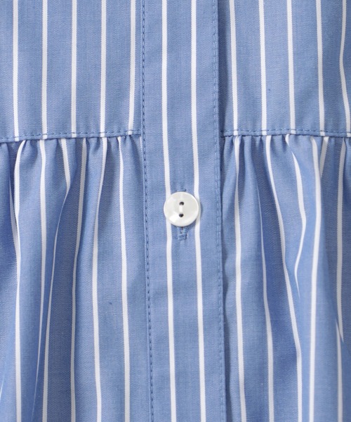 FOUND GOOD（ファウンドグッド）の「UVソデボリュームチュニック（シャツ/ブラウス・レディース・ブラック/ホワイト系5/ブルー系5・L/M/S）」の15枚目の写真