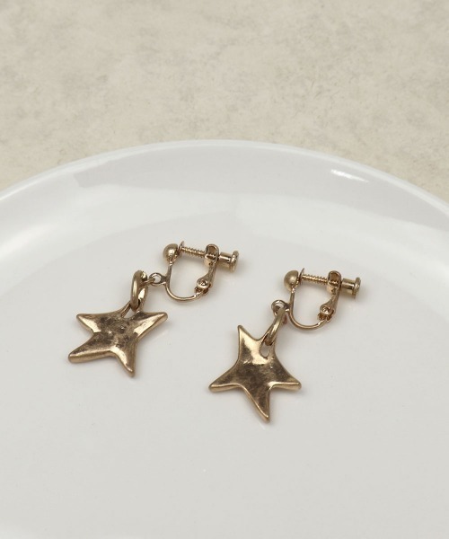 CEMONEMO（セモネモ）の「【金属アレルギー対応】 スターモチーフ ドロップイヤリング / ニッケルフリー（イヤリング・レディース・シルバー/ゴールド・FREE）」の3枚目の写真