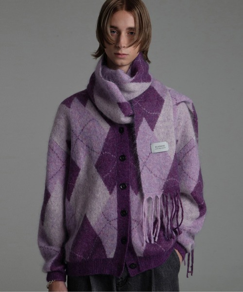 セール】【BLAYMORE】 Blaze Argyle Big Muffler / アーガイル柄