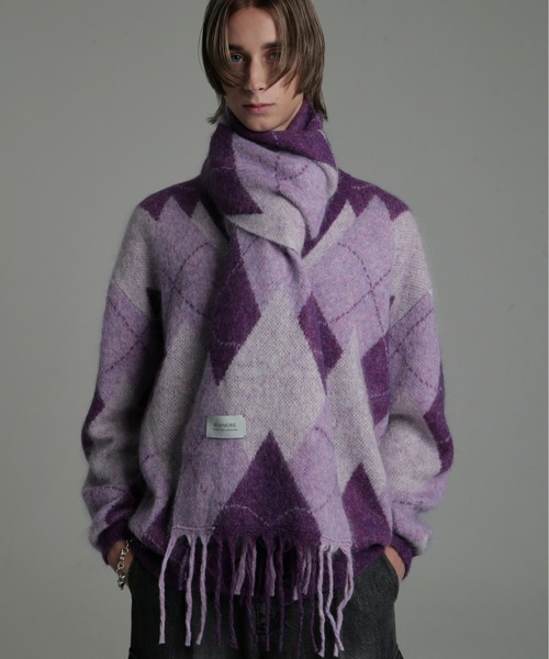 セール】【BLAYMORE】 Blaze Argyle Big Muffler / アーガイル柄