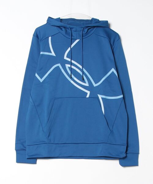 UNDER ARMOUR（アンダーアーマー）の「アンダーアーマー  UAアーマーフリース エクストララージロゴ フーディー（パーカー・メンズ・グレー/ブルー/ブラック・S/M/L/LL/3L）」の3枚目の写真