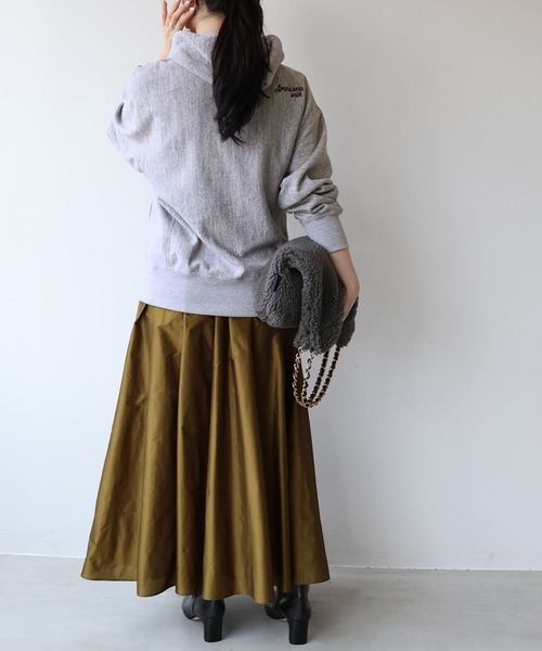 AMERICANA(アメリカーナ)の「【AMERICANA】別注-裏毛カレッジロゴフーディ(パーカー・レディース・グレー/スミクロ・FREE)」の8枚目の写真