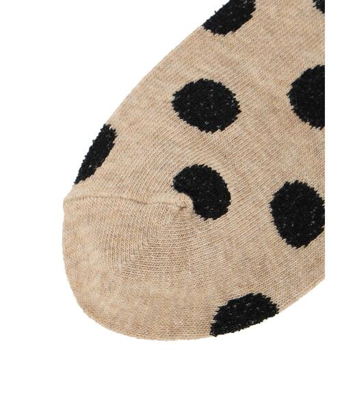 Samansa Mos2（サマンサ モスモス）の「【抗菌防臭】ブークレドットソックス（ソックス/靴下・レディース・オフホワイト/ブラック/ベージュ・F）」の7枚目の写真
