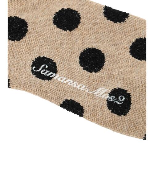 Samansa Mos2（サマンサ モスモス）の「【抗菌防臭】ブークレドットソックス（ソックス/靴下・レディース・オフホワイト/ブラック/ベージュ・F）」の8枚目の写真