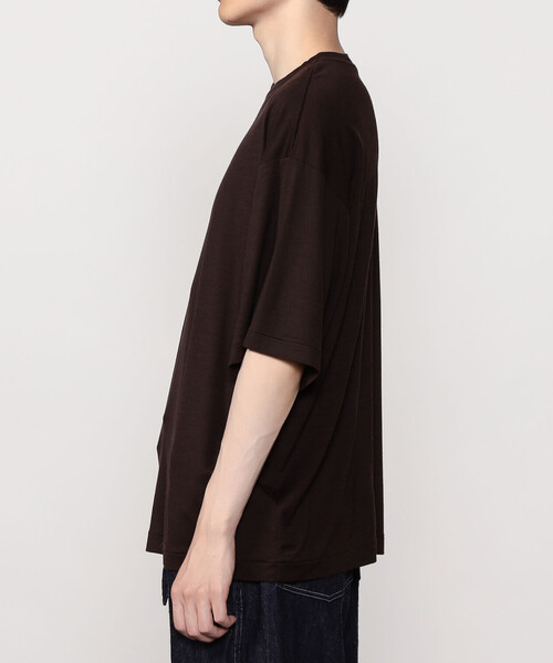 Kaptain Sunshine（キャプテン サンシャイン）の「KAPTAIN SUNSHINE | メリノ天竺 半袖Tシャツ MEN（Tシャツ/カットソー・メンズ・ダークネイビー/ブラウン・40/36/38）」の10枚目の写真