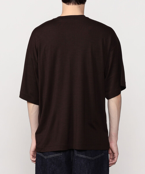 Kaptain Sunshine（キャプテン サンシャイン）の「KAPTAIN SUNSHINE | メリノ天竺 半袖Tシャツ MEN（Tシャツ/カットソー・メンズ・ダークネイビー/ブラウン・40/36/38）」の9枚目の写真