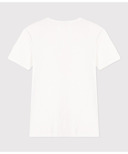 PETIT BATEAU（プチバトー）の「ポワンココット半袖Ｔシャツ（Tシャツ/カットソー・レディース・ホワイト・XX-SMALL/X-SMALL/SMALL/MEDIUM/LARGE）」の6枚目の写真