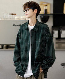 EFFECTION（エフェクション）の「■新色追加【neos】ルーズシルエット ピンストライプ ロングスリーブ ワーク シャツ（シャツ/ブラウス）」