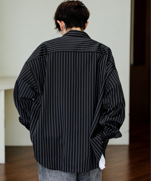 セール】□25AW新色追加【neos】ルーズシルエット ピンストライプ