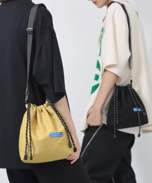 CELENA BEATS（セレナビーツ）の「巾着ショルダーバック（ショルダーバッグ・メンズ・ホワイト/ブラック/カーキ・FREE）」の17枚目の写真