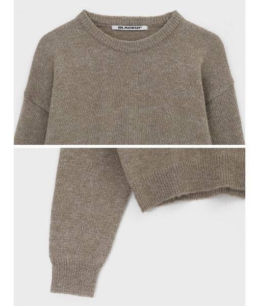BLACKUP（ブラックアップ）の「[MADE] サイボカラウンドニット（ニット/セーター・レディース・チャコール/ベージュ・ONESIZE）」の17枚目の写真
